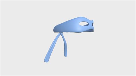 Ninja Turtle Mask 01 - Blue 3D Model by gsommer