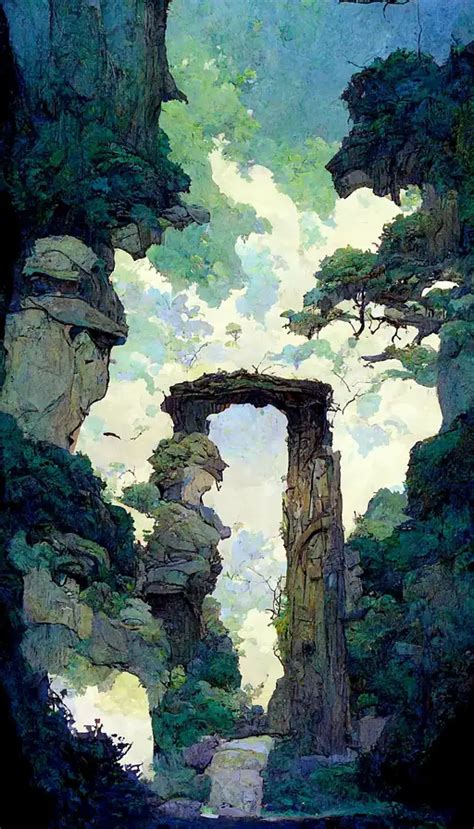 idyllic forest portal by studMidjourney中国