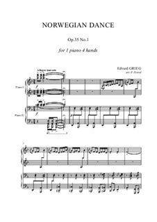 Four Norwegian Dances Op 35 By E Grieg Sheet Music On MusicaNeo