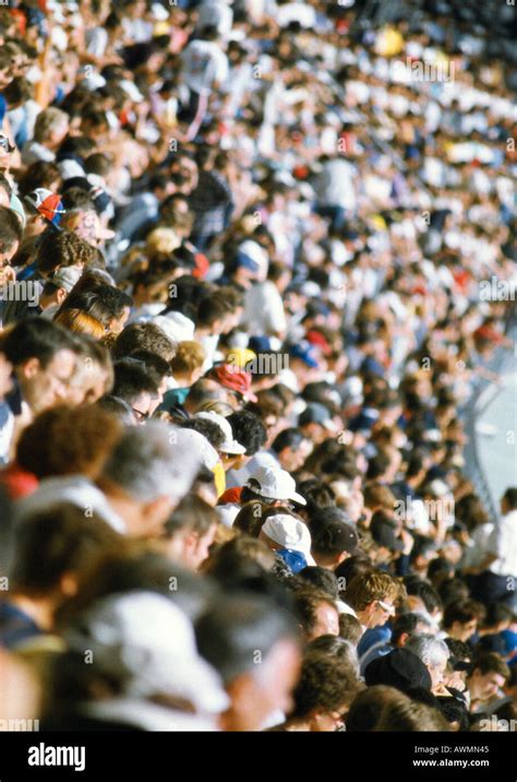 Crowd in stadium, high angle view Stock Photo - Alamy