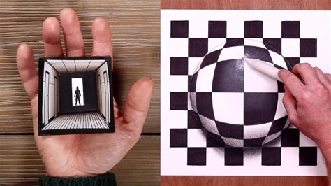 How to Draw - Easy 3D Perspective Illusion Art - YouTube