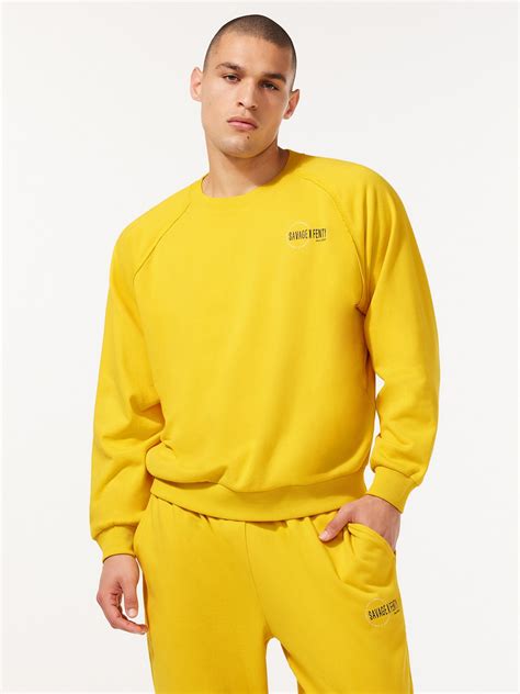 Xssential Terry Scope Logo Raglan Sweatshirt In Gold And Yellow Savage X Fenty