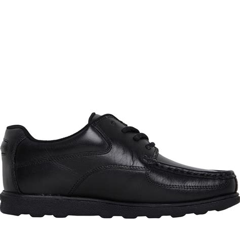 Buy Kickers Junior Boys Fragma Lace Leather School Shoes Black