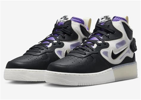 Nike Air Force 1 Mid React Black Purple Dq1872 001 Release Date Sbd