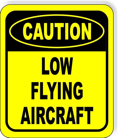 Caution Low Flying Aircraft Aluminum Composite Sign Etsy