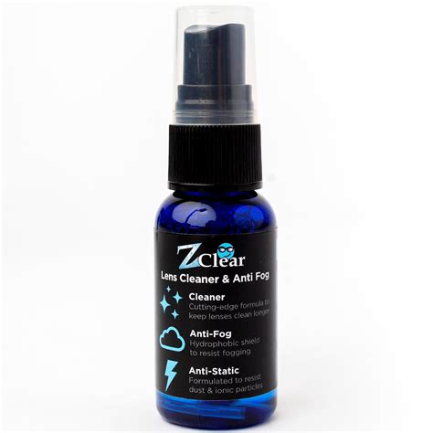 Z Clear Premium Lens Cleaner And Anti Fog 1oz Anti Fog Spray To Prevent Fog Safe On Anti