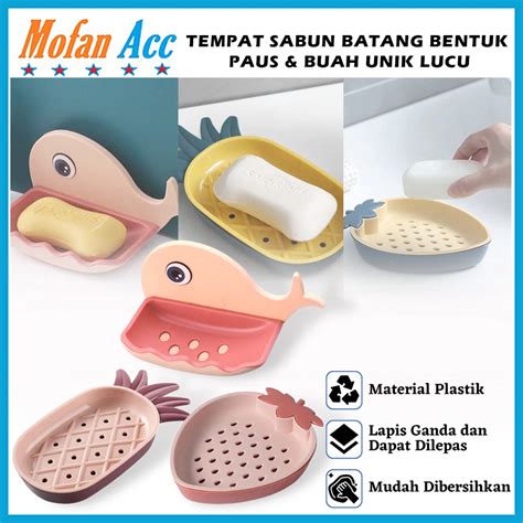 Jual Tempat Sabun Batang Model Ikan Paus Buah Nanas Rak Holder