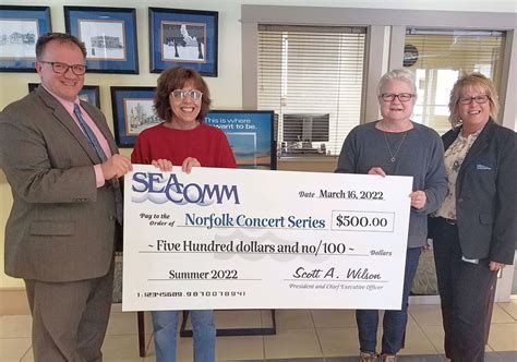 Norfolk Concert Series Receives Donation From Seacomm North