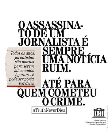 Unesco Lan A Campanha De Combate A Crimes Contra Jornalistas