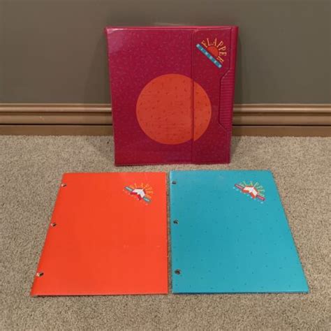 Vtg Flapper Binder Trapper Keeper 1988 With 2 Pocket Folders Euc Ebay