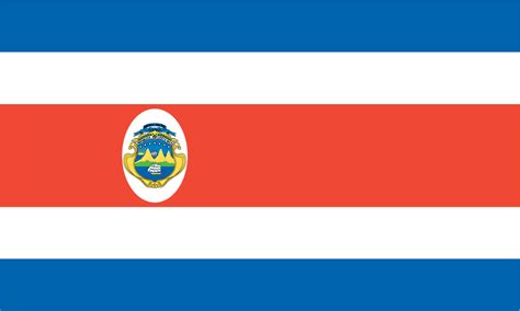 Printable Costa Rica Flag