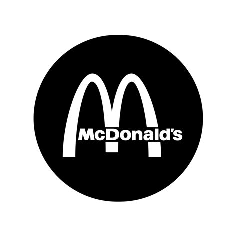 mcdonalds black logo vector  white background  vector art