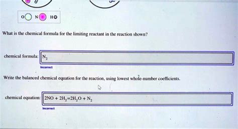 Solved What Is The Chemical Formula For The Limiting Reactant In The