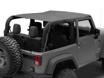RedRock Jeep Wrangler Extended Bikini Top Black Diamond J181975 11 18