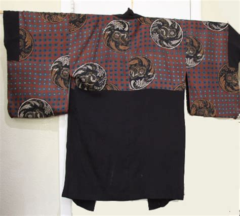 Japanese Haori with Intricate Printed Liner - Eastern Breezes