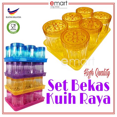 Set Bekas Kuih Raya Sparkling Canister Set Premium Cookies Canister