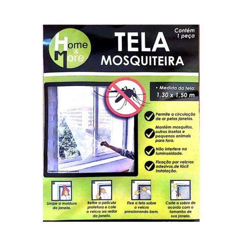 Tela Mosquiteira Janela Anti inseto Mosquito 130x150 Fácil Instalação