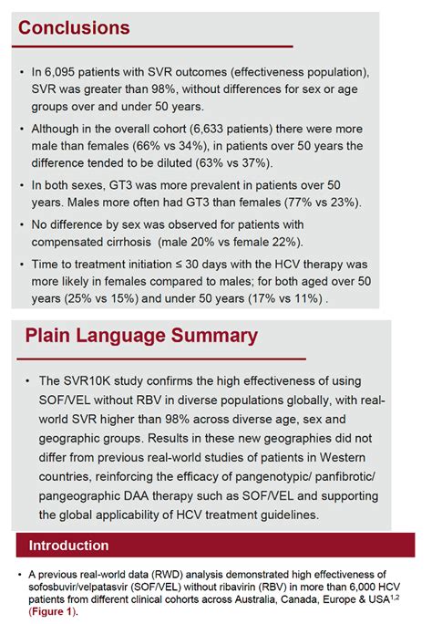 Description Of Age Sex And Characteristics Of Hepatitis C Patients In The Svr K Study A Real