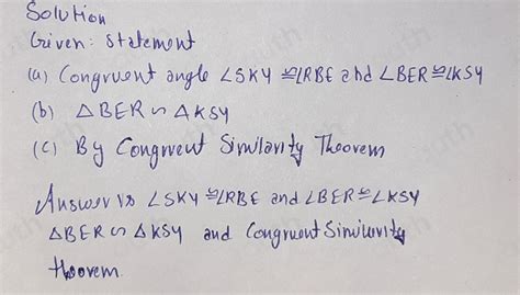 Solved Check Your Understanding A Prove The Similar Triangle By