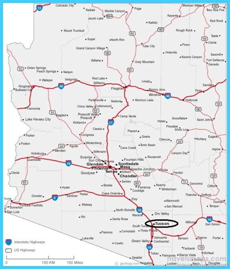 Map of Tucson Arizona - TravelsMaps.Com