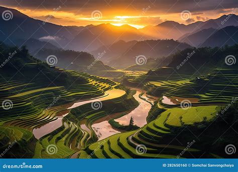 Landmark Tourist Attraction View Mu Cang Chai Rice Terraces