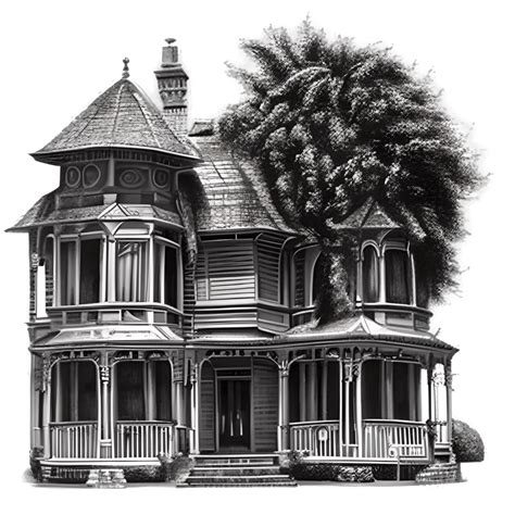 Victorian House Graphic · Creative Fabrica