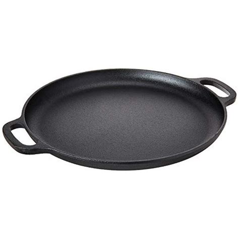 Home Complete Cast Iron Pizza Pan 14 Skillet For Cooking Baking