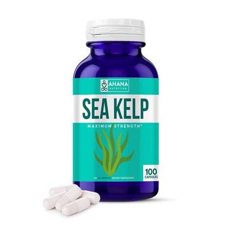 Organic Sea Kelp Capsules By Ahana Nutrition Natural Iodine