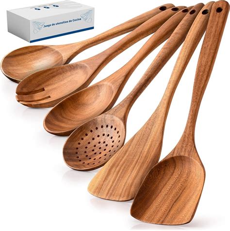 Bluelander Cucharas De Cocina Juego De Cucharas Para Cocinar Cucharas