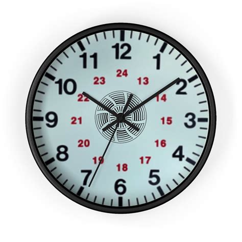 12 And 24 Hour Clock Military Time Clock 24 Hour Military Wall Clock
