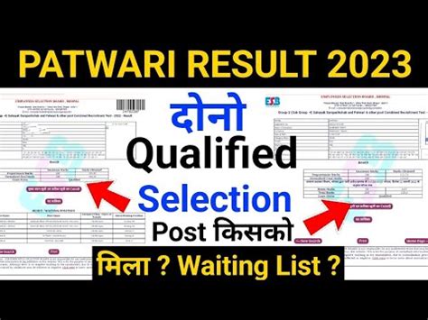 Mp Patwari Result Out Mp Patwari Qualified Disqualified