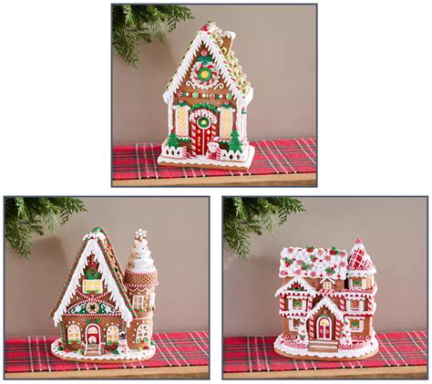 Choice Of Illuminated Gingerbread House By Valerie Qvc