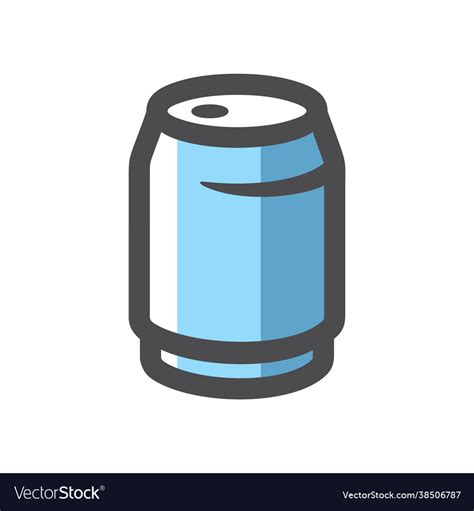 Aluminum Can Blue Icon Cartoon Royalty Free Vector Image