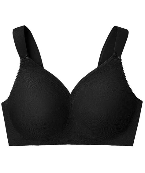 Glamorise Magiclift Seamless Support Wire Free T Shirt Bra Black Curvy