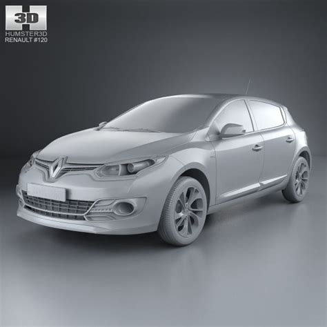 Renault Megane Hatchback 2014 Modelo 3D 149 3ds C4d Fbx Lwo Ma