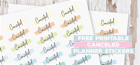 Free Printable Canceled Planner Stickers - World of Printables