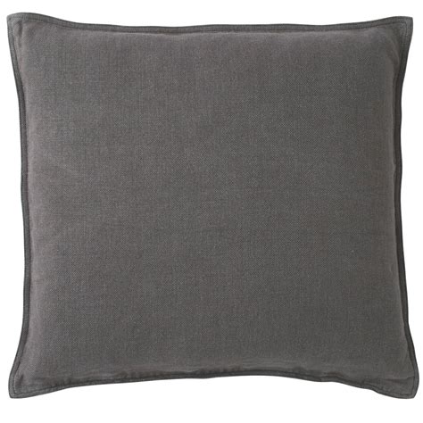 Washed Linen Cushion Cover Dark Gray 5559cm Muji