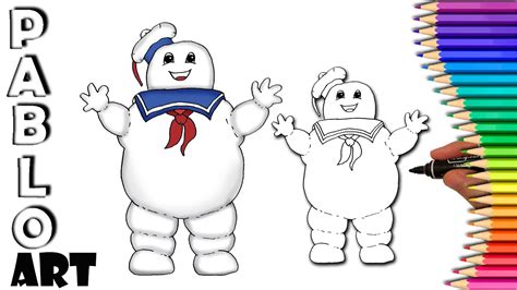 How To Draw Stay Puft Learn To Draw Step By Step Youtube