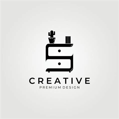 Download Furniture, minimalist interior logo, creative and clever ...