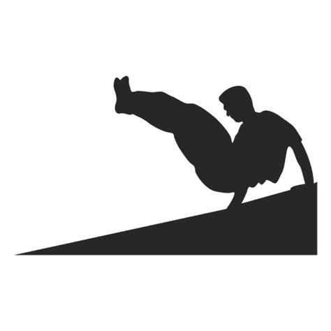 Parkour Jumping Silhouette Transparent Png Svg Vector File