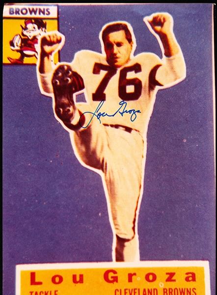 Lot Detail Autographed Lou Groza Cleveland Browns Nfl Color X