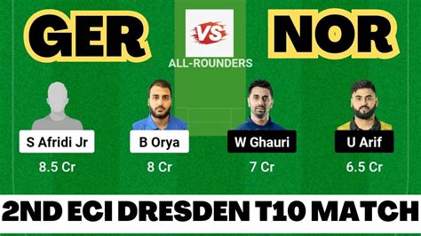 Ger Vs Nor Dream Prediction Ger Vs Nor Dream Team Nor Vs Ger