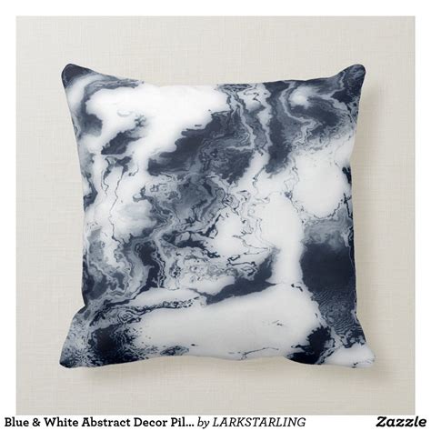 Blue And White Abstract Decor Pillow Zazzle Decorative Pillows Pillows Living Room Decor Pillows