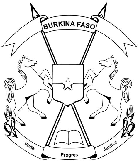 Coloriage Carte Burkina Faso - télécharger et imprimer gratuit sur ColoriageEnfant.Com