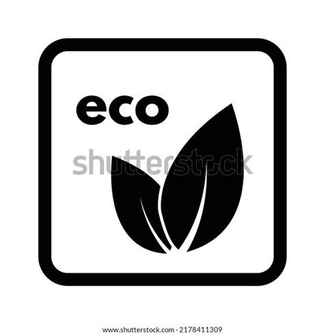 Eco Mark Ecological Product Eco Leaves Stock Vector (Royalty Free ...