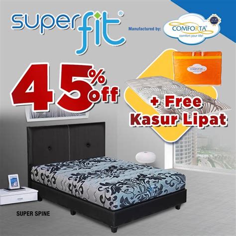 Jual Comforta Super Fit Kasur Springbed Super Spine Full Set 160x200