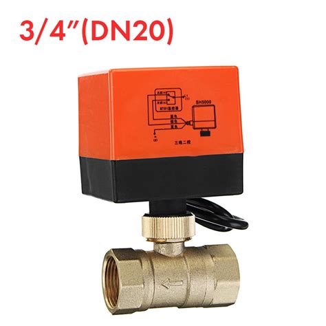 Buy 1 2 3 4 1 1 1 4 Motorized Electric Brass 3 Way Ball Valves