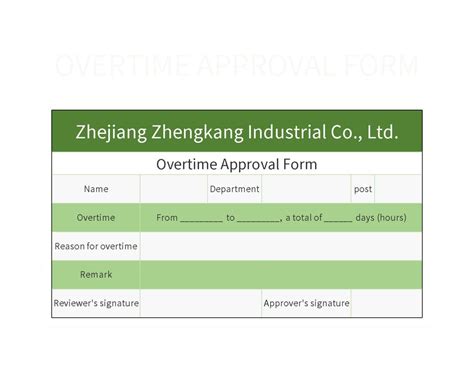 Free Overtime Approval Templates For Google Sheets And Microsoft Excel