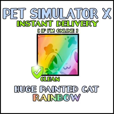 Huge Painted Cat Pet Simulator X Game Items Gameflip