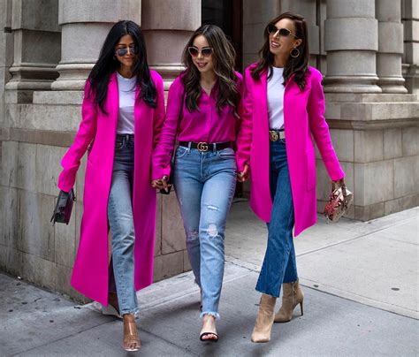 Going Bright In Hot Pink Coats Sydne Style Pink Coat Outfit Pink Coat Outfit Winter Pink